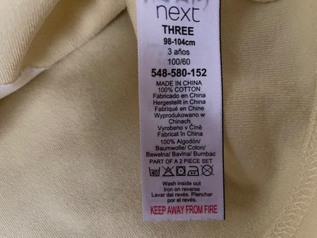 Next pyžamo narodeniny 3 roky 98/104, next,98