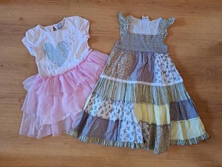 2x šaty 128/134, topolino,128