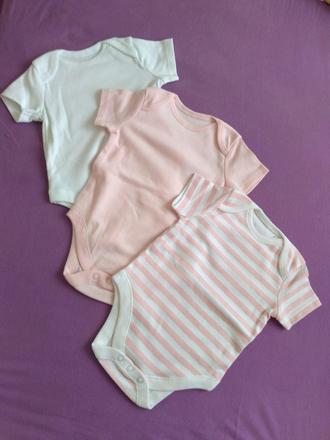 3 pack body s krátkym rukávom, nenosené, f&f,68