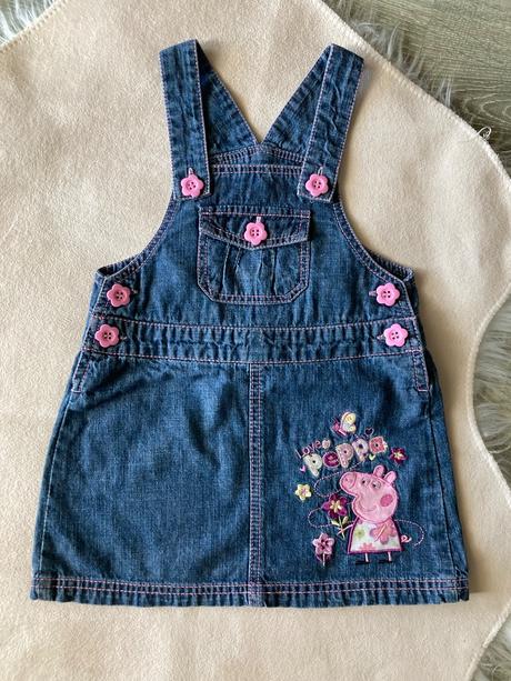 Riflové šaty peppa pig a svetrík 92, disney,92