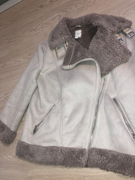 Zimná bunda s kožušinou, h&m,s