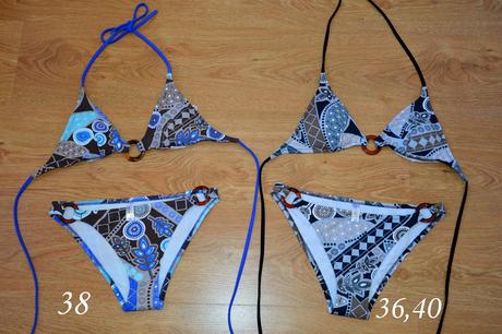 Dámske dvojdielne plavky s fodričkami, 36 - xs