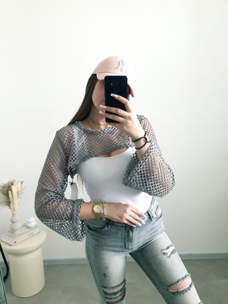 Dierkovaný top, l / m / xl