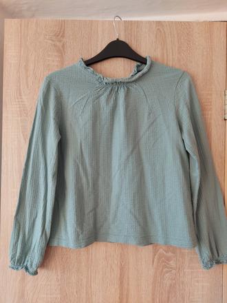 Zelené tyrkysové mušelínové tričko top, 158