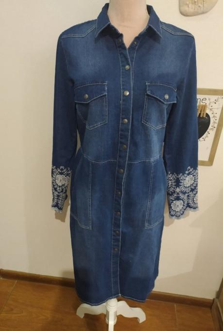 Riflové šaty, bonprix,m