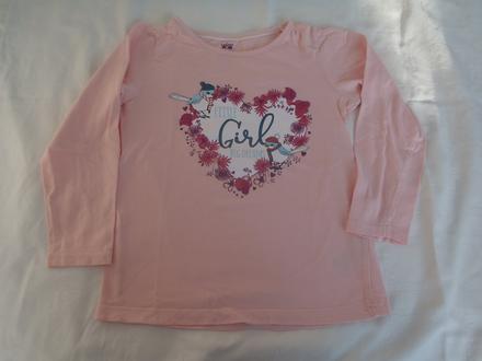 Ružové tričko so srdiečkom, lupilu,116