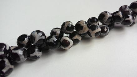 Achátové korálky 10 mm obrusovné , 