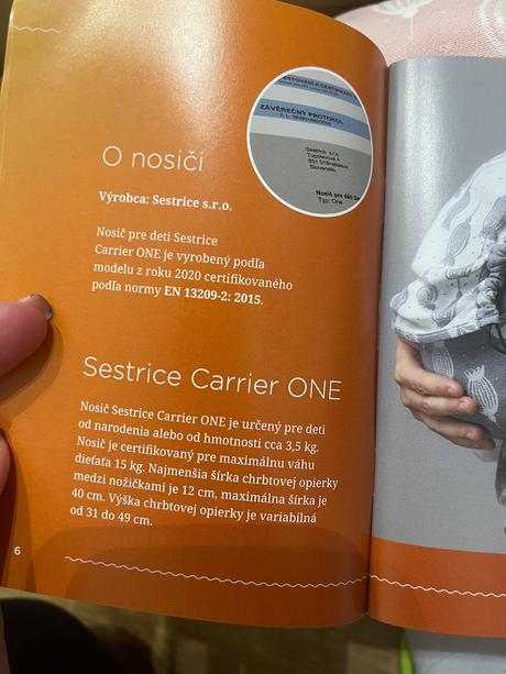 Ergonomicky nosic sestrice carier one, sestrice