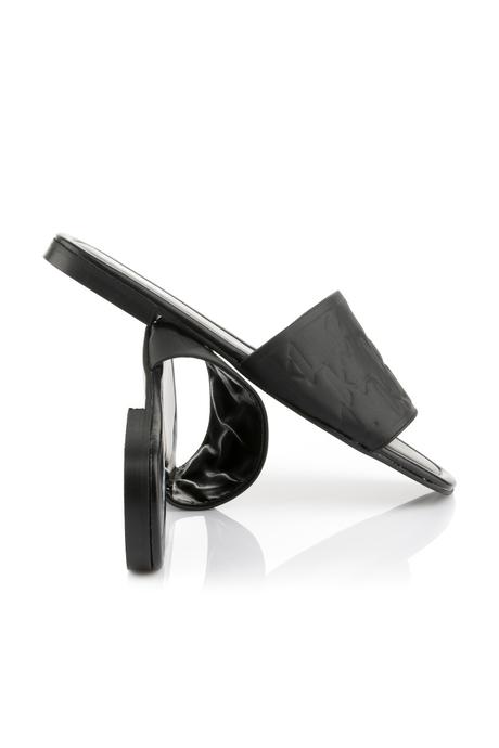 Kožené čierne šľapky karl lagerfeld 40, karl lagerfeld,40