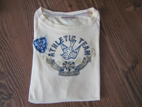 Bledozlte tricko s potlacou, s