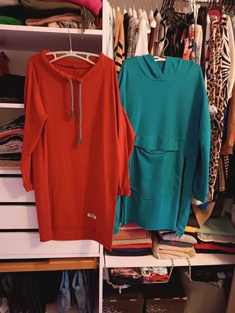 Červené športové šaty - turecká bavlna - uni,