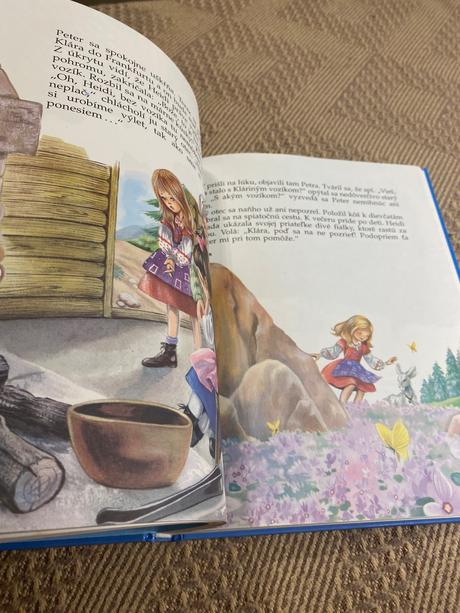 Krásna stará retro rozprávka heidi dievčatko z hôr,