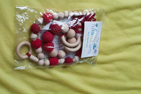 Kojací náhrdelník červený, 