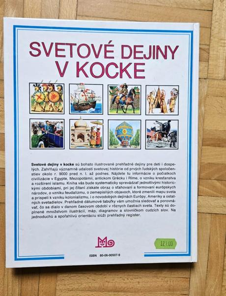 Kniha 'svetové dejiny v kocke', jane chisholm, 