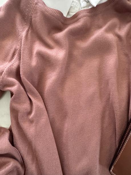 Základný sveter- púdrovo ružová, zara,s