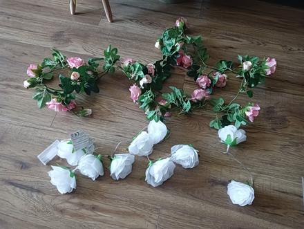 Dekoracia reťaz rúže,