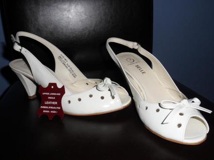 Kožené biele sandále belle shoes, 35