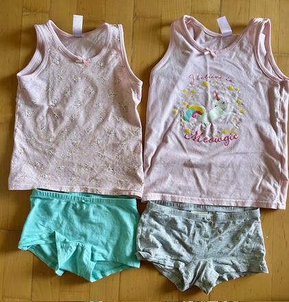 2x tielko a nohavicky 122-128, h&m,122