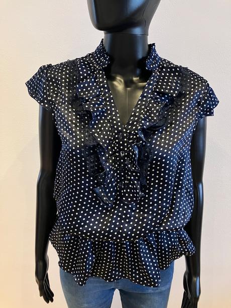 Dámska bodkovaná blúzka s volánom (m), m