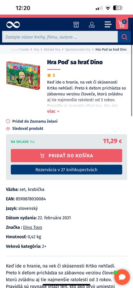 Dino pojď si hrát spolocenska hra,