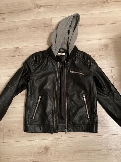 Koženkova bunda, h&m,140