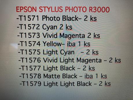 Náplne xl do tlačiarne epsonstylusphotor3000, 