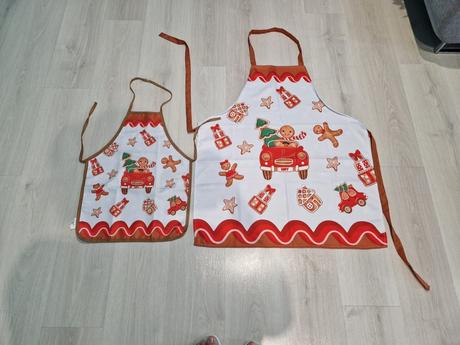 Vianočná kuchynská zástera set motiv perníček,