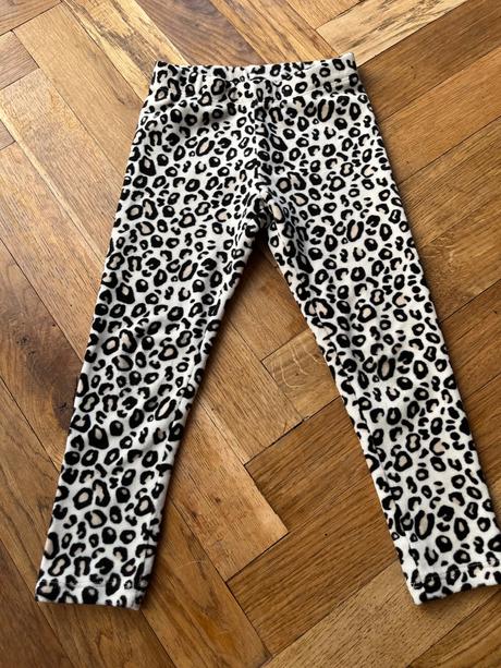 Zateplene leginy s leopardim vzorom lindex 110, lindex,110