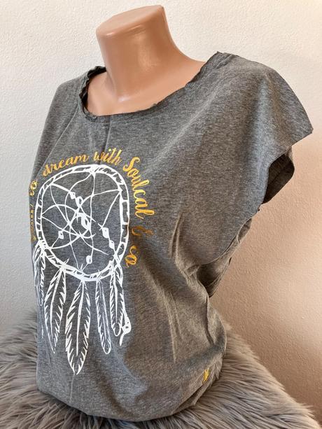 Sivé tričko s potlačou a nápisom soul cal (xs), xs