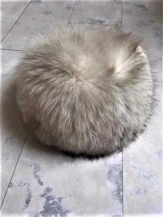 Kožušinová čiapka strieborná polárna líška, l