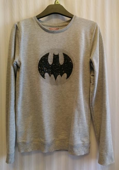 Sivá mikina s motívom batman, mango, 158-164 cm, mango,164