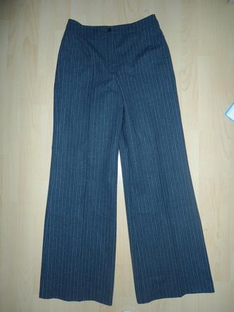 Cierne damske vlnene nohavice, s