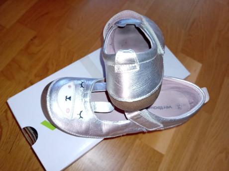 Strieborné balerínky, vertbaudet,34