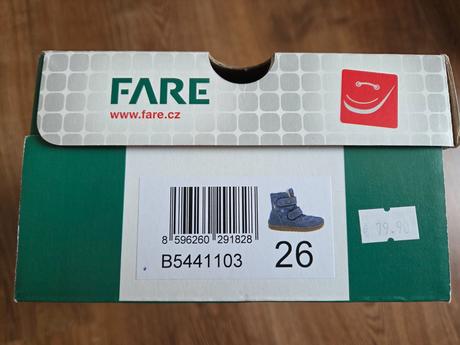 Zimné topánky fare bare, fare,26