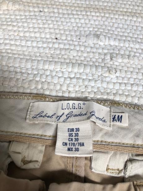 Hnedé elegantné nohavice pánske slim, h&m,30