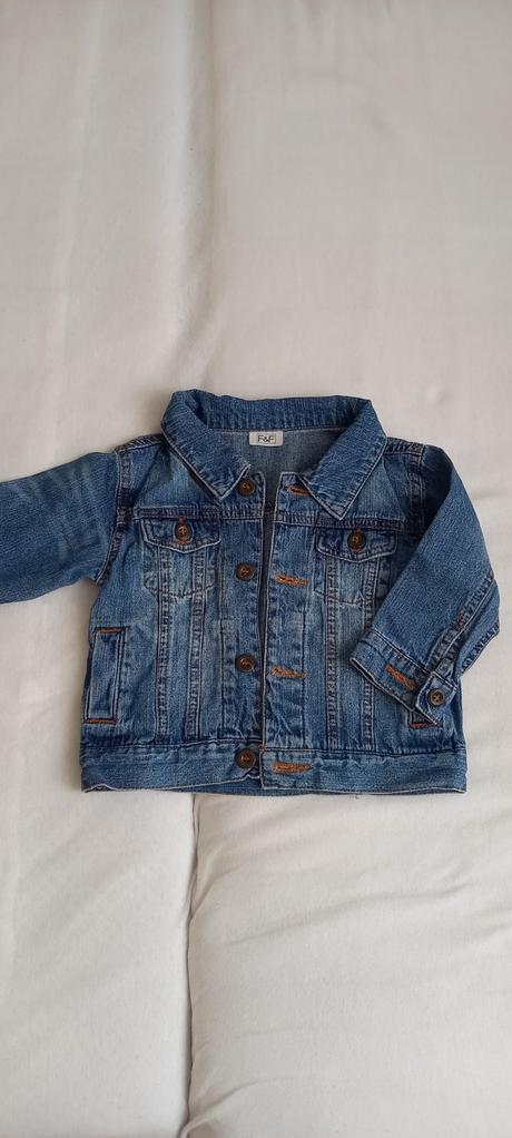 Rifľová džínsová denim bunda, f&f,80