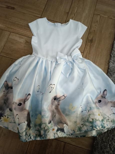 Šaty so zajačikmi 134/140, h&m,140