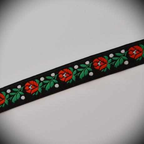 Dámsky úzky folklórny ľudový opasok na stužku, 