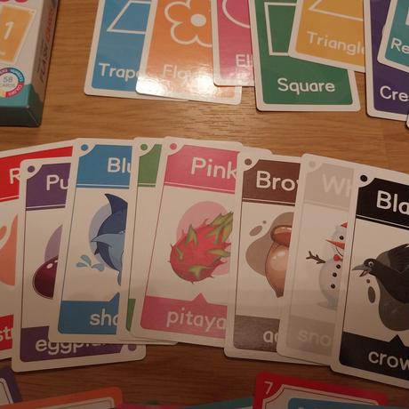 58 obojstrannych flashcards na 4 rozne temy, 