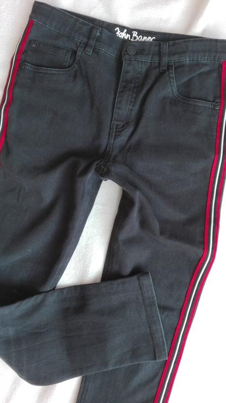 Detské čierne rifle, bonprix,152