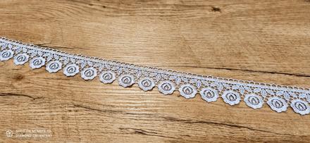 Krajka - 35 mm - šedá, 