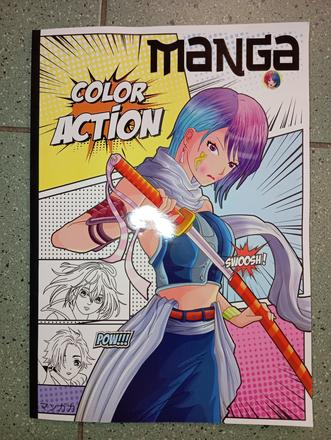 Manga omaľovánka color action, 