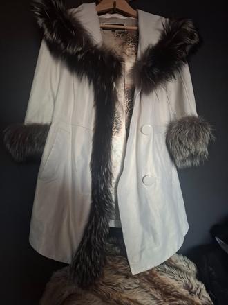 Kozeny kabat s pravou kozusinou, s