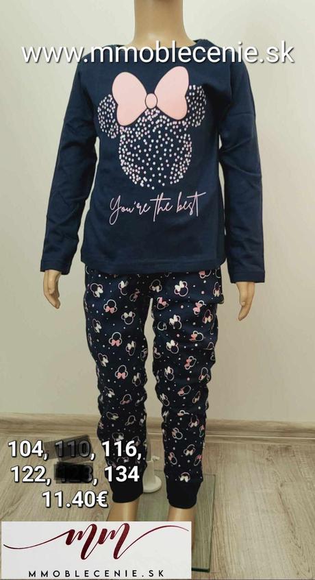 Pyžamo minnie, disney,104 / 116 / 122 / 134