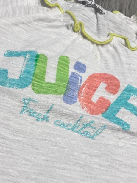 Dievčenské tričko s nápisom a fodričkami  (56), 56