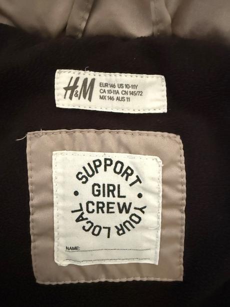 Dievčenská zimná bunda h&m, h&m,146