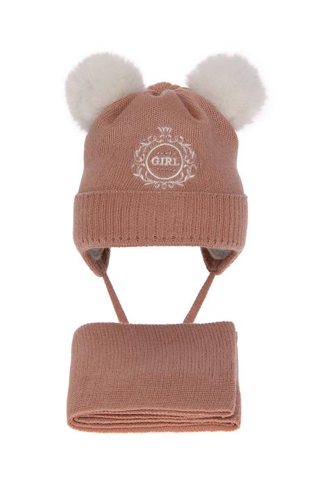 Komplet - zimná čiapka, šál - oh 40-42 cm, 74 / 80 / 86 / 92