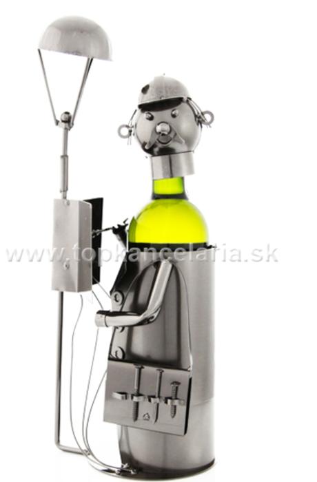 Kovový stojan na víno elektrikár,