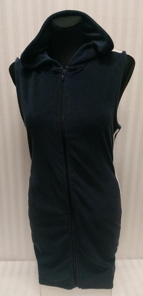 Dámska tmavo modrá šatová sukňa s kapucňou project, m