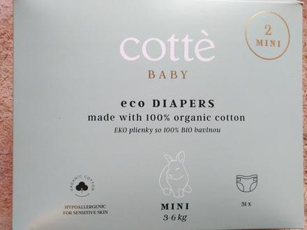 Plienky cotte 2, 2 kg - 6 kg